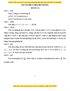 Đề chọn HSG môn Toán 6 năm 2022 - 2023 có đáp án ( Đề 11 )