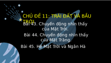 Giáo án powerpoint Chuyển động nhìn thấy của Mặt Trời | Chân trời sáng tạo KHTN 6