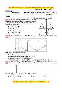 Đề thi thử THPT Quốc Gia môn Toán có đáp án (đề 4 ) - thầy Huỳnh Đức Kháng