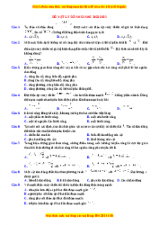 Đề thi thử Vật lí Sở An Giang năm 2023
