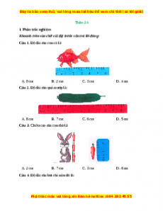 Phiếu bài tập cuối tuần Toán lớp 1 Tuần 24 Kết nối tri thức