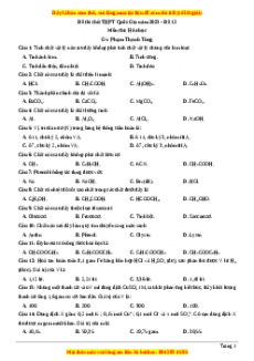 Đề thi thử THPT Quốc Gia môn Hóa có đáp án ( đề 12 ) - thầy Phạm Thanh Tùng