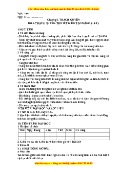Giáo án Bài 6 Địa lí 10 Kết nối tri thức (2024): Thạch quyển. Thuyết kiến tạo mảng