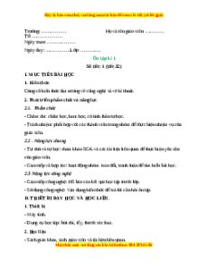 Giáo án Công nghệ 10 Thiết kế Bài Ôn tập học kì 1 (Kết nối tri thức)