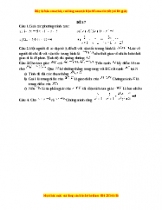 Đề thi giữa kì 2 Toán 8 năm 2023 - Đề 17