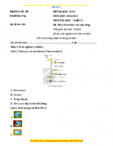 Đề thi cuối kì 2 Tin học lớp 3 Kết nối tri thức (Đề 2)