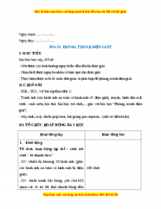 Giáo án Bài 29 Đạo đức 1 Kết nối tri thức: Phòng tránh điện giật