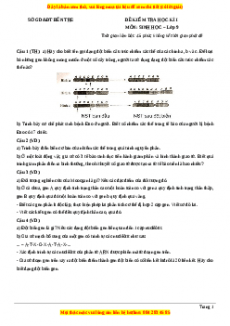 Đề thi học kì 1 Sinh học 9 năm 2023 Sở GD_ĐT Bến Tre