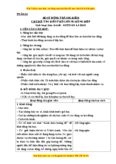 Giáo án Tuần 34: An toàn là bạn Hoạt động trải nghiệm 3 Kết nối tri thức