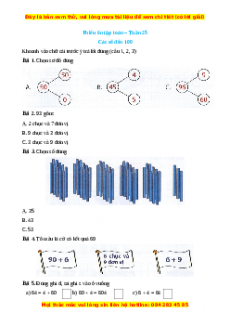 Bài tập cuối tuần Toán lớp 1 Tuần 25 Chân trời sáng tạo (có lời giải)