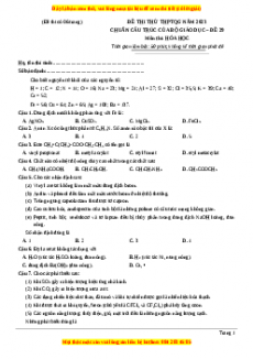 Đề thi THPT Quốc Gia Hóa năm 2023 Megabook - Đề 29