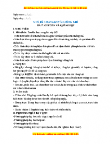 Giáo án Bài 7 KHTN 6 Cánh diều (2024): Oxygen và không khí
