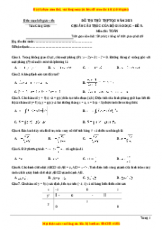 Đề thi thử THPT Quốc Gia môn Toán có đáp án (đề 9 ) - thầy Trần Công Diệu