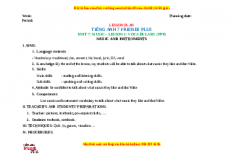 Giáo án Tiếng anh 7 Friends Plus Unit 7 MUSIC