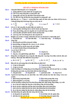 Đề thi thử Vật lí Sở Hưng Yên năm 2023