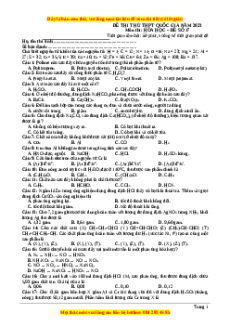 Đề thi THPT Quốc Gia Hóa năm 2023 Bookgol - Đề 17