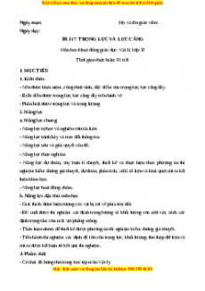 Giáo án Bài 17 Vật lí 10 Kết nối tri thức (2024): Trọng lực và lực căng