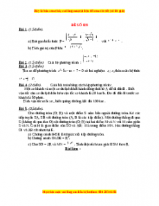 Đề thi Toán 9 học kì 2 năm 2022 - 2023 - Đề 28