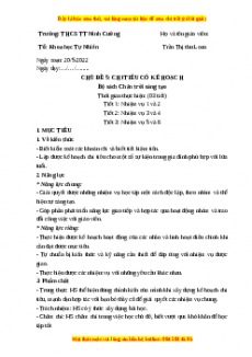 Giáo án HĐTN 7 Chân trời sáng tạo Chủ đề 5: Chi tiêu có kế hoạch