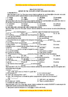 Đề luyện thi vào 10 môn Tiếng anh năm 2023 có đáp án (Đề 53)