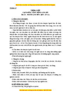 Giáo án Người làm đồ chơi (T1+2) Tiếng việt 3 Kết nối tri thức