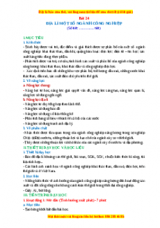 Giáo án Bài 24 Địa lí 10 Cánh Diều (2024): Địa lí một số ngành công nghiệp