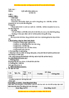 Giáo án Hóa 12 học kì I Tiết 21: Vật liệu Polime