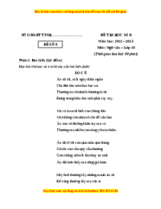 Đề thi cuối học kì 2 Ngữ Văn 10 Cánh diều có đáp án (Đề 8)