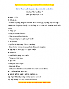 Giáo án Tin học 7 Kết nối tri thức Chủ đề 4 Bài 13 Thực hành tổng hợp: Hoàn thiện bài trình chiếu