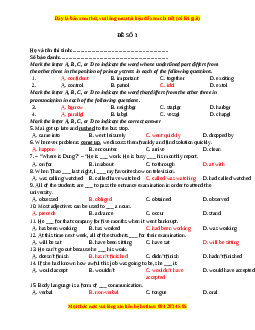 Đề thi giữa kì học 1 Tiếng anh 12 năm 2022 - 2023 (Đề 3)