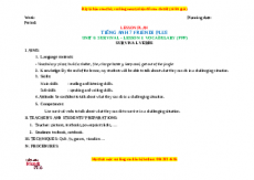 Giáo án Tiếng anh 7 Friends Plus Unit 6 SURVIVAL