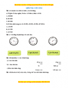 Bài tập cuối tuần Toán lớp 3 Kiểm tra cuối năm Chân trời sáng tạo (có lời giải)