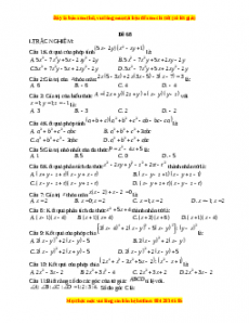 Đề thi giữa kì 1 Toán 8 năm 2023 - Đề 68