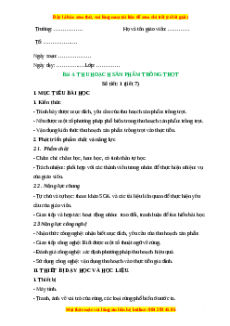 Giáo án Công nghệ 7 Bài 4 (Kết nối tri thức): Thu hoạch sản phẩm trồng trọt