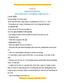 Giáo án HĐTN  1 Cánh diều Tuần 32