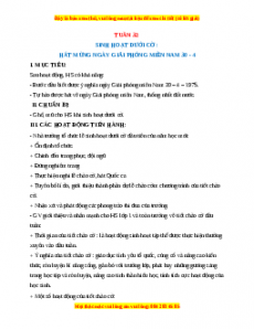 Giáo án HĐTN  1 Cánh diều Tuần 32