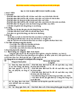 Giáo án Vật lí 12 Bài 13: Các mạch điện xoay chiều