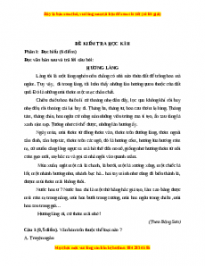 Đề thi học kì 2 Ngữ văn 6 Cánh diều (Đề 4)