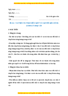 Giáo án Bài 22 Sinh học 7 Chân trời sáng tạo (2024): Vai trò của trao đổi chất và chuyển hóa năng lượng ở vi sinh vật