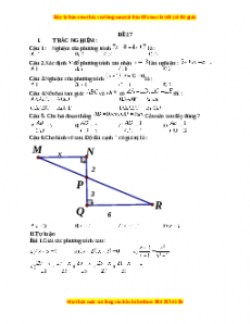 Đề thi giữa kì 2 Toán 8 năm 2023 - Đề 27