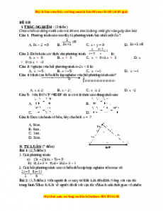 Đề thi cuối học kì 2 Toán 8 năm 2022 - 2023 - Đề 30