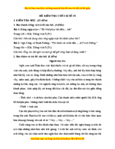 Đề thi cuối kì 1 Tiếng Việt lớp 5 năm 2023 (Đề 15)