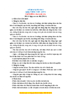 Giáo án Ngày em vào Đội Tiếng việt 3 Chân trời sáng tạo