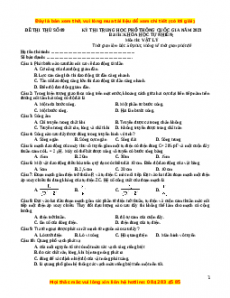 Đề thi thử THPT Quốc Gia môn Vật Lí có đáp án ( đề 9 ) - thầy Lại Đắc Hợp
