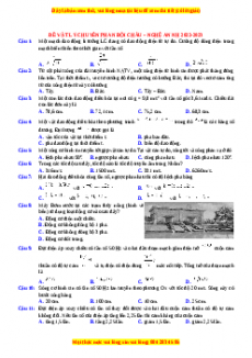 Đề thi thử Vật lí trường Chuyên Phan Bội châu - Nghệ An năm 2023