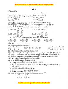 Đề thi giữa kì 2 Toán 8 năm 2023 - Đề 75