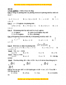 Đề thi cuối học kì 2 Toán 8 năm 2022 - 2023 - Đề 8