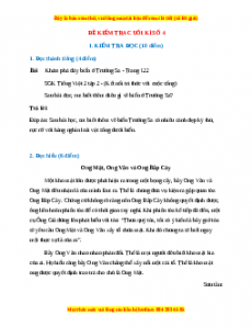 Đề thi cuối kì 2 Tiếng Việt lớp 2 Kết nối tri thức (Đề 4)
