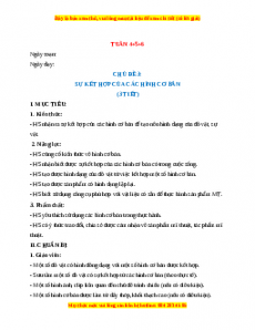 Giáo án Sự kết hợp của các hình cơ bản Mĩ thuật 2 Kết nối tri thức