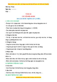 Giáo án Em làm được những gì Toán 3 Chân trời sáng tạo